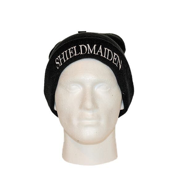 Shieldmaiden Beanie - Black - Viking Beanies - Wyrdraven Beanies - wyrdraven.co.uk