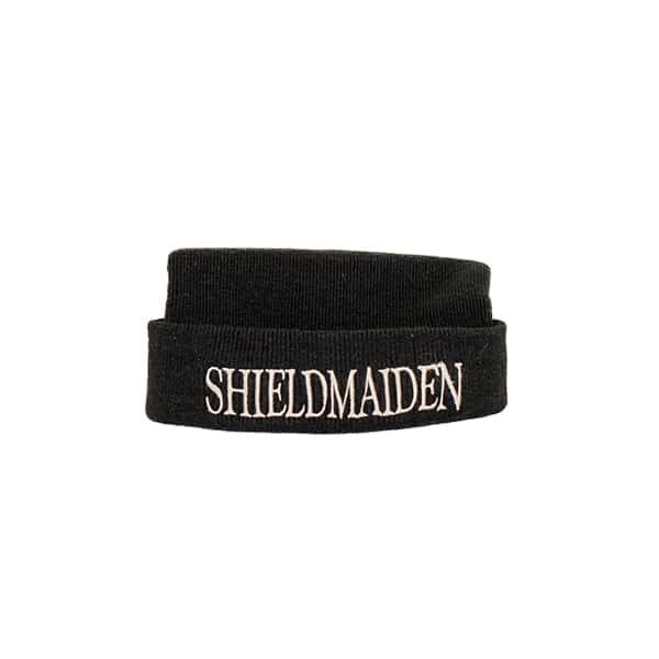 Shieldmaiden Beanie - Black - Viking Beanies - Wyrdraven Beanies - wyrdraven.co.uk