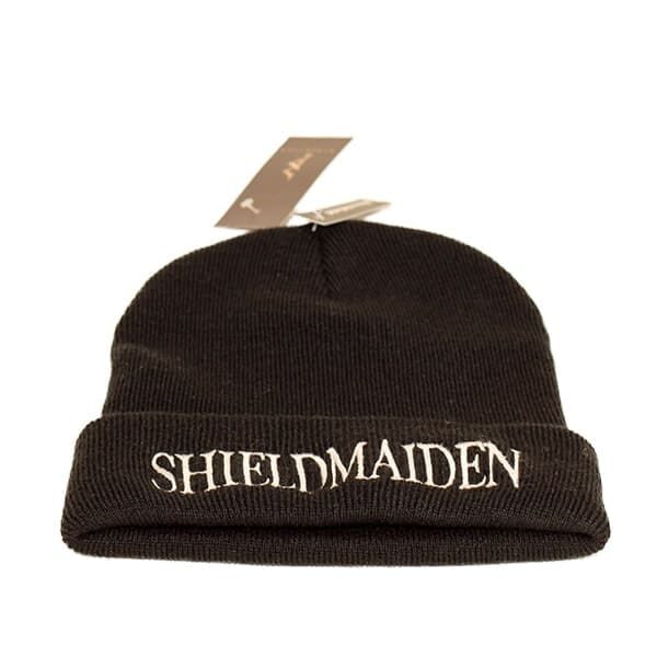 Shieldmaiden Beanie - Black - Viking Beanies - Wyrdraven Beanies - wyrdraven.co.uk