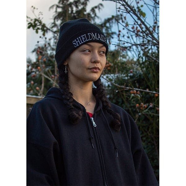 Shieldmaiden Beanie - Black - Viking Beanies - Wyrdraven Beanies - wyrdraven.co.uk