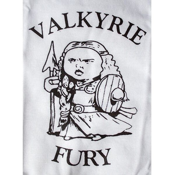 Valkyrie Fury Baby Romper - White - Newborn to 24 Months - Wyrdraven - wyrdraven.co.uk