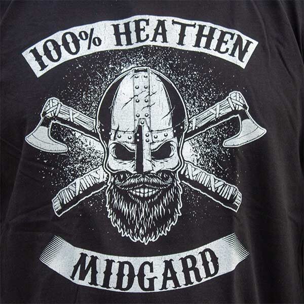 100% Heathen T-shirt S-6XL - Viking T-shirts - Wyrdraven Tees - wyrdraven.co.uk