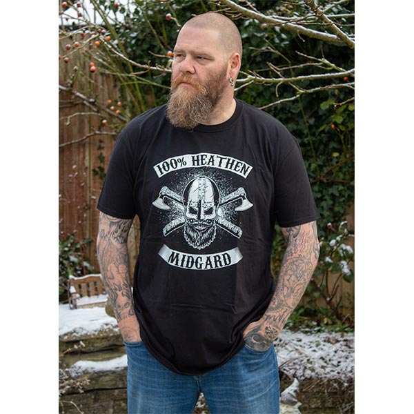 100% Heathen T-shirt S-6XL | Viking T-shirts | Wyrdraven Tee