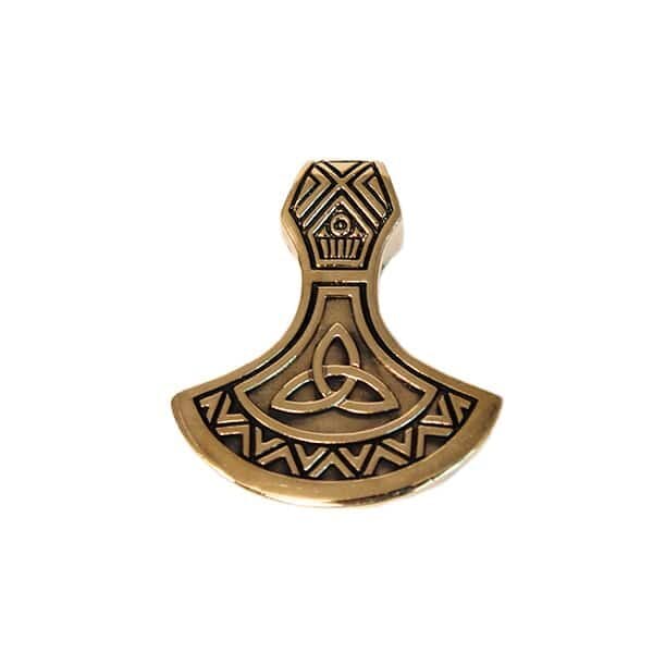 Bronze Axe Head Pendant with Knotwork | Bronze Viking Pendants | Wyrdraven | wyrdraven.co.uk