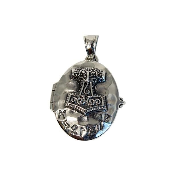 Silver Thor's Hammer Locket | Viking Pendants | Wyrdraven | wyrdraven.co.uk