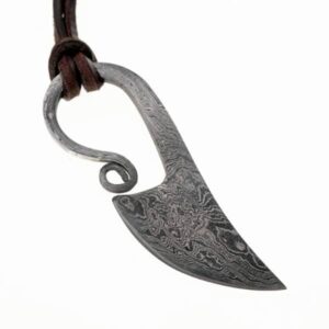 Damascus Steel Finger Knife with Sheath - Wyrdraven Weapons - wyrdraven.co.uk