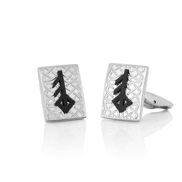 Alrun Bindrune Cufflinks Love - Viking Jewellery UK - Wyrdraven - wyrdraven.co.uk