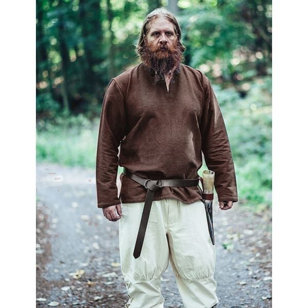 Brown Viking Tunic - Traditional Norse Clothing - Wyrdraven - wyrdraven.co.uk