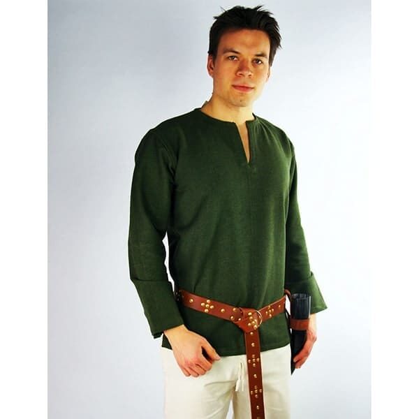 Green Medieval Tunic - Traditional Norse Clothing - Men's Viking Tunics - Wyrdraven - wyrdraven.co.uk