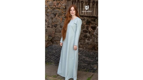 Freya - Viking Cotton Underdress - Woad Blue