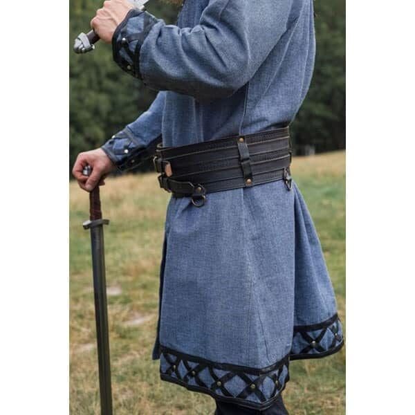 Blue Grey Viking Tunic Erik - Men's Viking Tunics - Wyrdraven - wyrdraven.co.uk