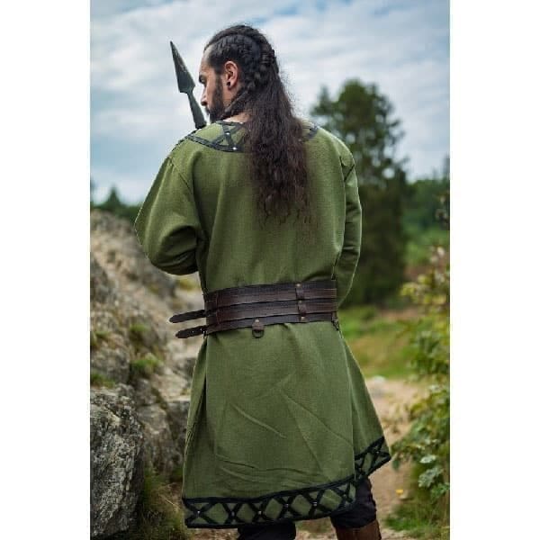 Green Erik Viking Tunic - Traditional Norse Clothing - Men's Viking Tunics - Wyrdraven - wyrdraven.co.uk