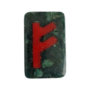 Elder Futhark African Bloodstone Crystal Runes - Viking Runes - Wyrdraven Runes - wyrdraven.co.uk