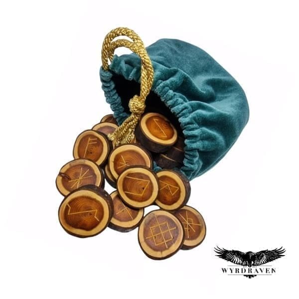 Anglo Saxon Yew Wood Runes - Viking Runes - Wyrdraven Runes - wyrdraven.co.uk