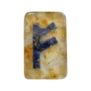 Elder Futhark Citrine & Lapis Crystal Runes - Viking Runes - Wyrdraven Runes - wyrdraven.co.uk