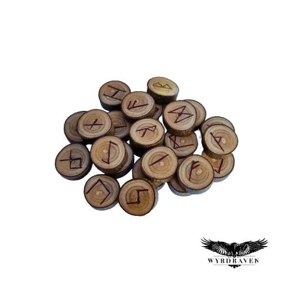 Elder Futhark Wooden Ash Runes - Viking Runes - Wyrdraven Runes - wyrdraven.co.uk