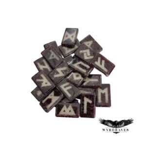 Elder Futhark Garnet & Quartz Crystal Runes - Viking Runes - Wyrdraven Runes - wyrdraven.co.uk