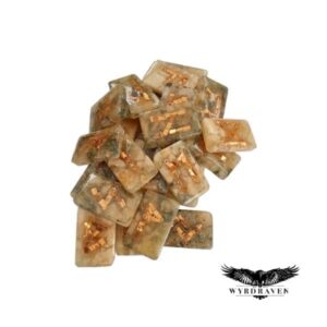 Elder Futhark Somerset Alabaster & Copper Crystal Runes - Viking Runes - Wyrdraven Runes - wyrdraven.co.uk