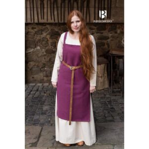 Frida Fuchsia Cotton Viking Apron Dress - Viking Aprons-Wyrdraven - wyrdraven.co.uk