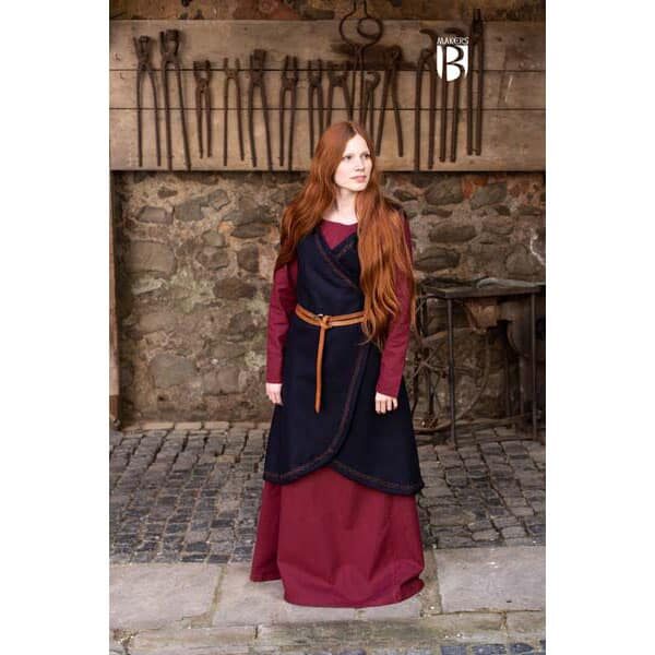 Black Embroidered Wool Wrap - Cloak, Coat & Wraps - Wyrdraven - wyrdraven.co.uk