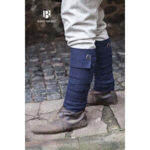 Blue Wool Leg Wraps - Socks & Footwear - Wyrdraven - wyrdraven.co.uk