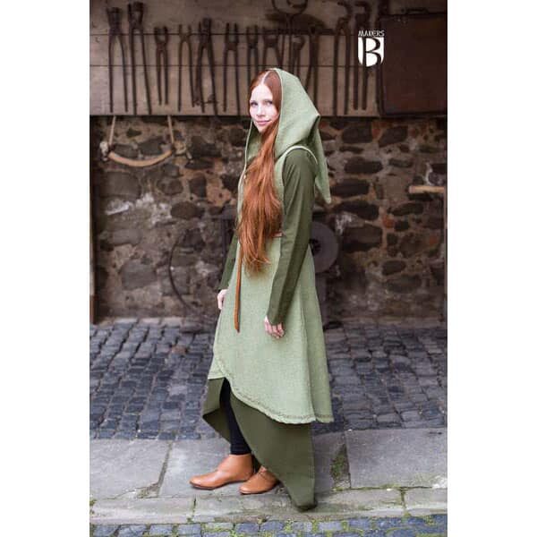 Green Embroidered Cotton Wrap - Cloak, Coat & Wraps - Wyrdraven - wyrdraven.co.uk