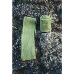 Green-Herringbone Hemp-Leg Wraps - Socks & Footwear - Wyrdraven - wyrdraven.co.uk