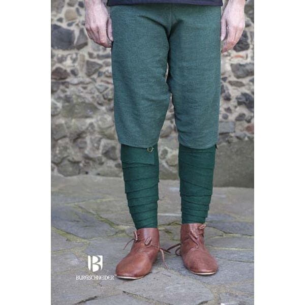 Green Wool Leg Wraps - Socks & Footwear - Wyrdraven - wyrdraven.co.uk