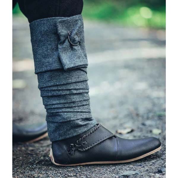 Grey Wool Leg Wraps - Socks & Footwear - Wyrdraven - wyrdraven.co.uk