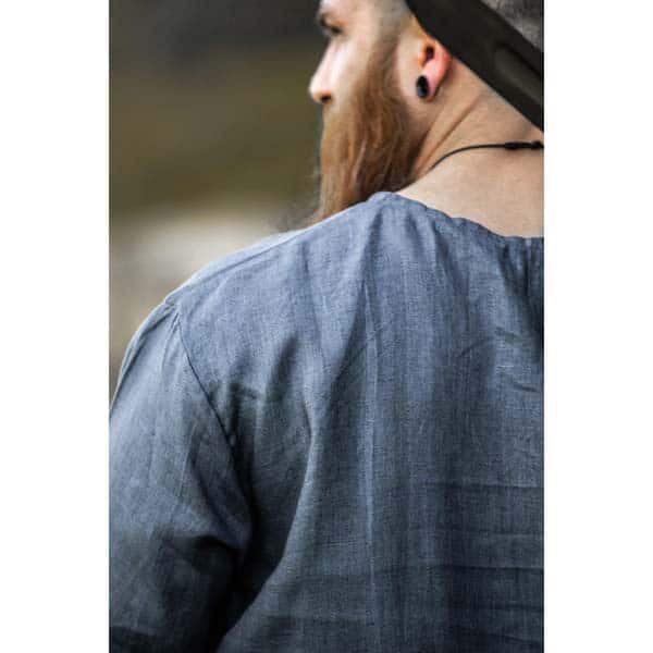 Blue Grey Viking Tunic Halvar - Men's Viking Tunics - Wyrdraven - wyrdraven.co.uk