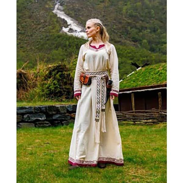 Lagertha Viking Dress: Red - Traditional Norse Clothing - Wyrdraven - wyrdraven.co.uk