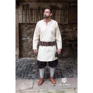 Leif Under Tunic Natural- Men's Viking Tunics - Wyrdraven - wyrdraven.co.uk