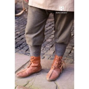 Ivar Olive Grey Herringbone Rus Trousers - Viking Trousers - www.wyrdraven.co.uk