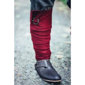 Red Wool Leg Wraps - Socks & Footwear - Wyrdraven - wyrdraven.co.uk