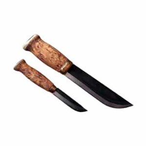 Leuku Pukko Curly Birch Knife Set- - Finnish Knives - wyrdraven.co.uk