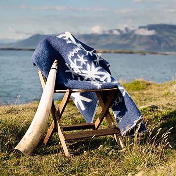 Alrun Bindrune Nordic Blanket - Viking Rune Blanket - Wool Viking Blanket - Viking Rune Blanket -Wyrdraven Blankets - www.wyrdraven.co.uk