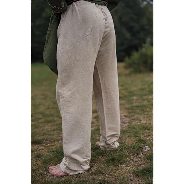 'Asmund' Linen Viking Trousers: Natural - Viking Trousers - Wyrdraven Viking trousers - www.wyrdraven.co.uk