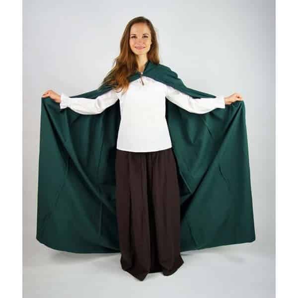 Cotton Cloak Green - Viking Cloaks - Viking Coats - Viking Wraps - Wyrdraven Cloaks - www.wyrdraven.co.uk