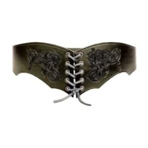 Embossed Leather Corset Belt -Leather Belts - - Wyrdraven Belts - www.wyrdraven.co.uk