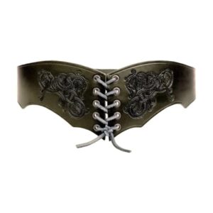 Embossed Leather Corset Belt -Leather Belts - - Wyrdraven Belts - www.wyrdraven.co.uk