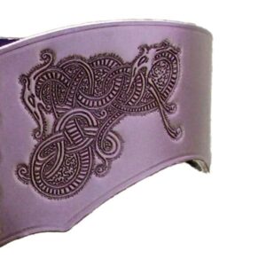 Embossed Leather Corset Belt -Leather Belts - - Wyrdraven Belts - www.wyrdraven.co.uk