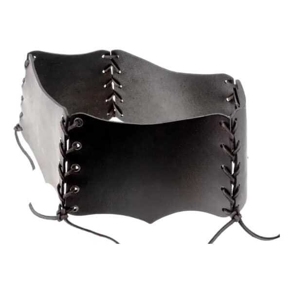 Laced Leather Corset Panel Belt -Leather Belts - - Wyrdraven Belts - www.wyrdraven.co.uk