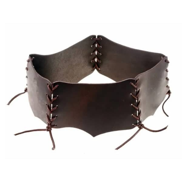 Laced Leather Corset Panel Belt -Leather Belts - - Wyrdraven Belts - www.wyrdraven.co.uk