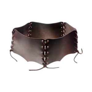 Laced Leather Corset Panel Belt -Leather Belts - - Wyrdraven Belts - www.wyrdraven.co.uk