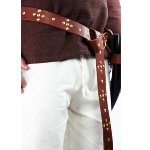 Viking Conch Belt Brown - Viking Belts - Belts - - Wyrdraven Belts - www.wyrdraven.co.uk