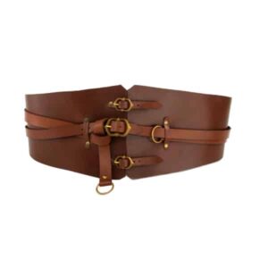 Wide Buckled Corset Belt -Leather Belts - - Wyrdraven Belts - www.wyrdraven.co.uk