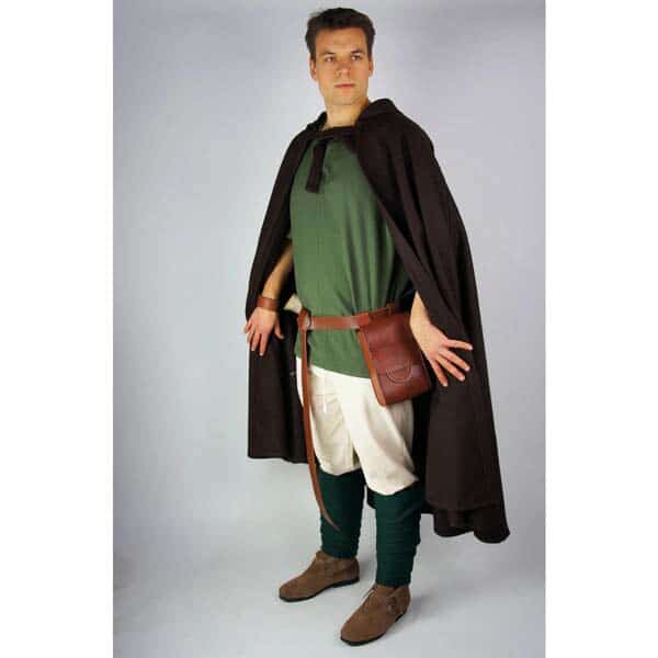 Wool Viking Cloak Brown - Viking Cloaks - Viking Coats - Viking Wraps - Wyrdraven Cloaks - www.wyrdraven.co.uk