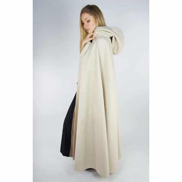 Wool Viking Cloak Cream - Viking Cloaks - Viking Coats - Viking Wraps - Wyrdraven Cloaks - www.wyrdraven.co.uk