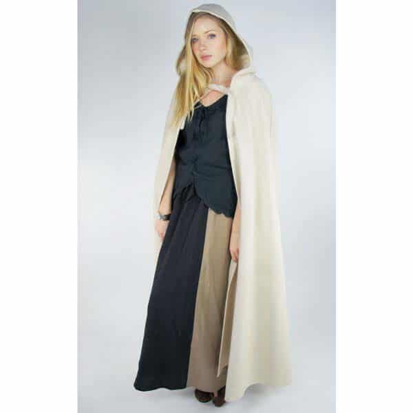 Wool Viking Cloak Cream - Viking Cloaks - Viking Coats - Viking Wraps - Wyrdraven Cloaks - www.wyrdraven.co.uk