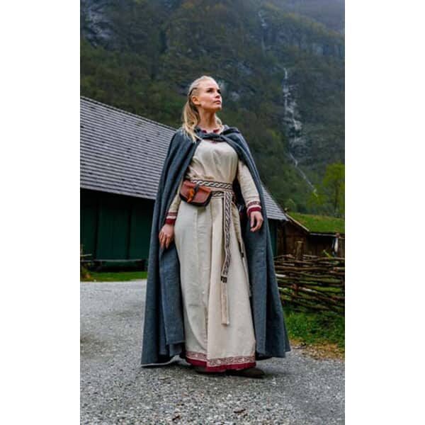 Wool Viking Cloak Grey - Viking Cloaks - Viking Coats - Viking Wraps - Wyrdraven Cloaks - www.wyrdraven.co.uk